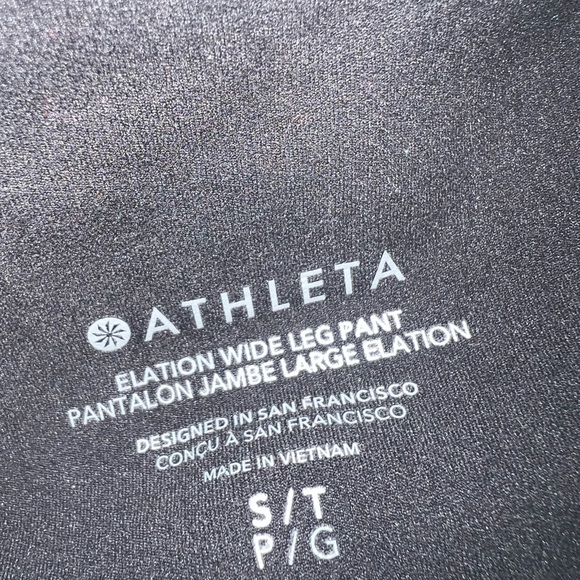 Athleta Elation wide leg pant high waisted  small Tall black - Picture 6 of 12